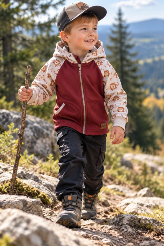 mikina zips levík tehlová 98