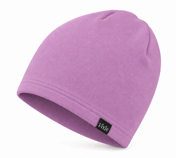 detská jednovrstvová čiapka z úpletu purpurová
