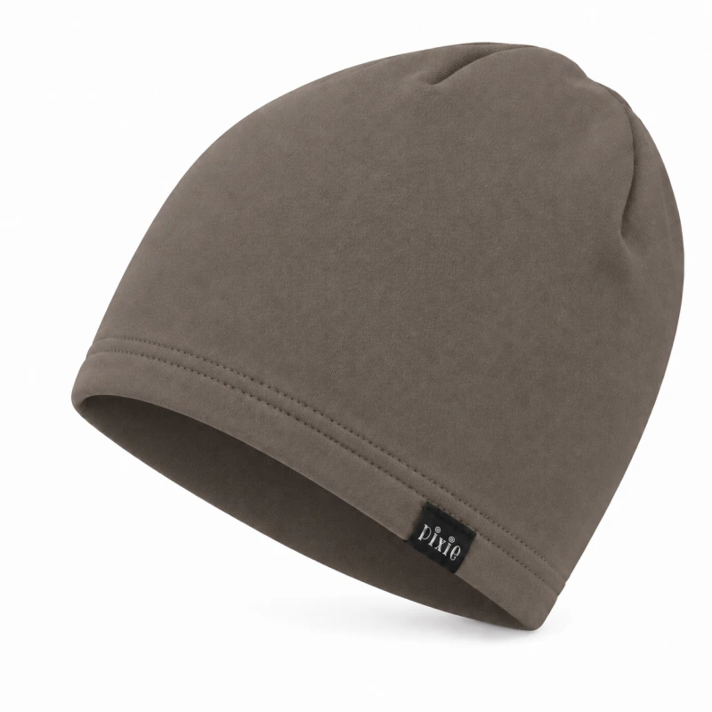detská jednovrstvová čiapka z úpletu khaki