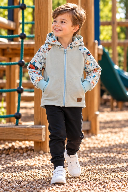 mikina zips námorník mäta 104